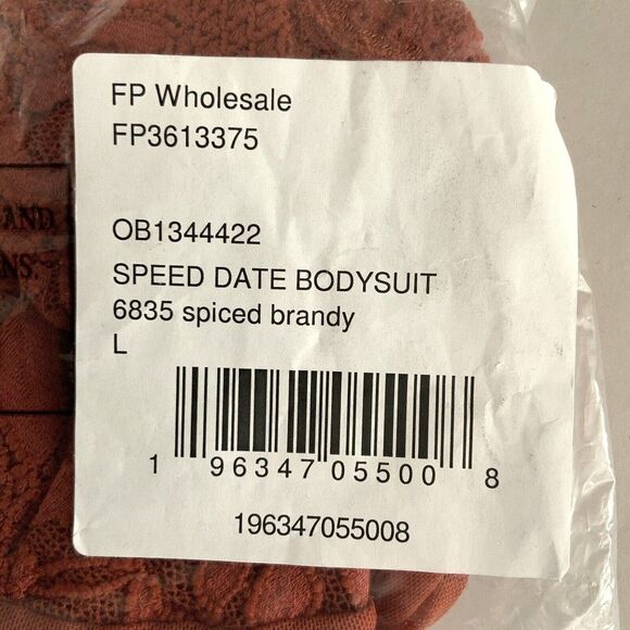 Intimately Free People Speed Date Bodysuit In Spiced Brandy Size L - Picture 9 of 10